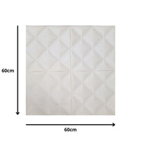 10PCS 3D Foam White Diamond Self Adhesive Home Wallpaper Panels 60 x 60cm Kings Warehouse 
