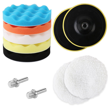 11Pc 6" Buffing Waxing Polishing Pads Kit Sponge Pad Set For Car Polisher Drill Kings Warehouse 