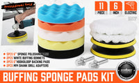 11Pc 6" Buffing Waxing Polishing Pads Kit Sponge Pad Set For Car Polisher Drill Kings Warehouse 