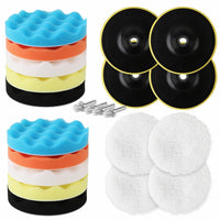 11Pc 6" Buffing Waxing Polishing Pads Kit Sponge Pad Set For Car Polisher Drill Kings Warehouse 