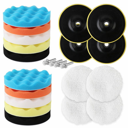 11Pc 6" Buffing Waxing Polishing Pads Kit Sponge Pad Set For Car Polisher Drill Kings Warehouse 