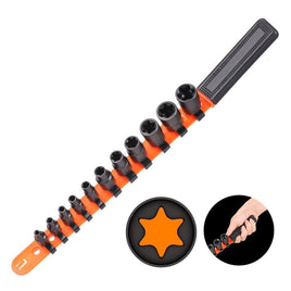 11Pc E-Torx Socket Set Female External Star Type E4-E20 3/8" 1/4" Dr. With Rail Kings Warehouse 