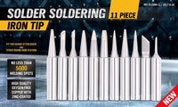 11Pc Soldering Iron Tips Solder Rework Lead Free Hakko Soldering Station AU Kings Warehouse 