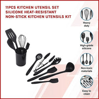 11pcs Kitchen Utensil Set Silicone Heat-Resistant Non-Stick Kitchen Utensils kit Kings Warehouse 