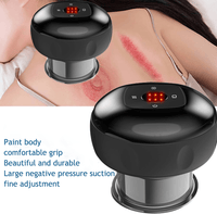 12 levels Electric Cupping Therapy Smart Scraping Massager Red Light Heating Body Slimming Black Kings Warehouse 