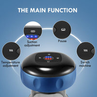 12 levels Electric Cupping Therapy Smart Scraping Massager Red Light Heating Body Slimming Blue Kings Warehouse 