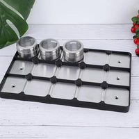 12 pcs Magnetic Spice Jars Containers Spice Tins Wall Mounted Stainless Steel Base New Kings Warehouse 