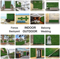 12 x Artificial Plant Wall Grass Panels Vertical Garden Tile Fence 50X50CM Green Kings Warehouse 