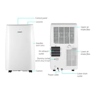 12000BTU Portable Air Conditioner Cooling Mobile Fan Cooler Remote 3300W Appliances Kings Warehouse 
