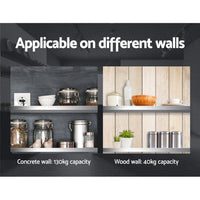 1200mm Stainless Steel Wall Shelf Kitchen Shelves Rack Mounted Display Shelving Kings Warehouse 