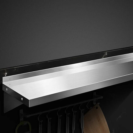 1200mm Stainless Steel Wall Shelf Kitchen Shelves Rack Mounted Display Shelving Kings Warehouse 