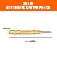 125mm/5" Automatic Centre Punch Adjustable Spring Loaded Metal Drill Tool Glod Kings Warehouse 