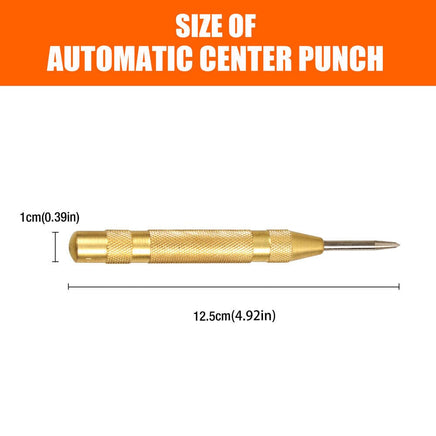 125mm/5" Automatic Centre Punch Adjustable Spring Loaded Metal Drill Tool Glod Kings Warehouse 