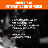 125mm/5" Automatic Centre Punch Adjustable Spring Loaded Metal Drill Tool Glod Kings Warehouse 