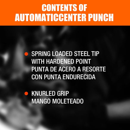125mm/5" Automatic Centre Punch Adjustable Spring Loaded Metal Drill Tool Glod Kings Warehouse 