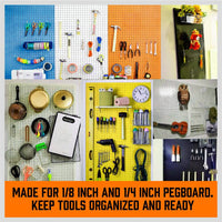 127Pc Pegboard Hooks Set Storage Baskets Organizer Hanger Inc. 4 Small Peg Board Kings Warehouse 