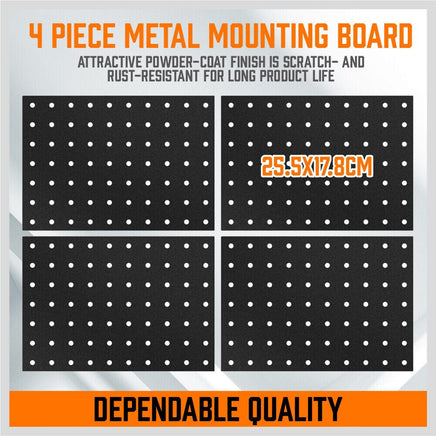 127Pc Pegboard Hooks Set Storage Baskets Organizer Hanger Inc. 4 Small Peg Board Kings Warehouse 