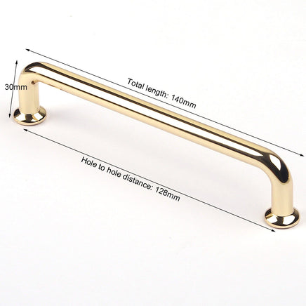 128mm Polished gold Furniture Kitchen Bathroom Cabinet Handles Drawer Bar Handle Pull Knob Kings Warehouse 