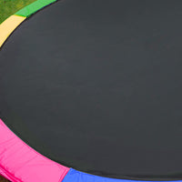 12ft Outdoor Trampoline Kids Children With Safety Enclosure Pad Mat Ladder Basketball Hoop Set - Rainbow Kings Warehouse 