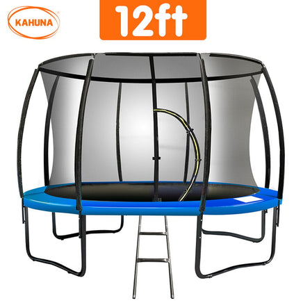 12ft Trampoline Free Ladder Spring Mat Net Safety Pad Cover Round Enclosure Blue Kings Warehouse 
