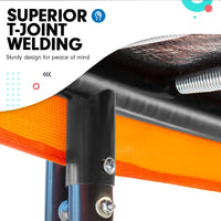 12ft Trampoline Free Ladder Spring Mat Net Safety Pad Cover Round Enclosure - Orange Kings Warehouse 