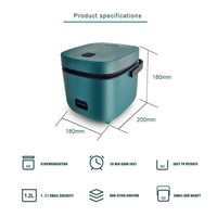 1.2L Mini Rice Cooker Travel Small Non-stick Pot For Cooking Soup Rice Stews Kings Warehouse 