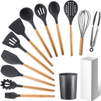 12pcs Silicone Utensils Set Black Kings Warehouse 