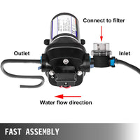12V Water Pump FL-40 High Pressure 17/10LPM For Caravan Boat Camp Washdown Kings Warehouse 