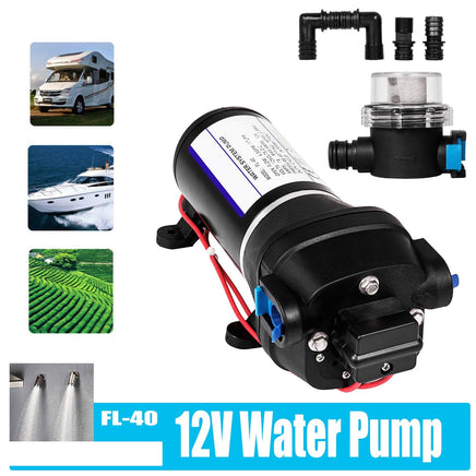 12V Water Pump FL-40 High Pressure 17/10LPM For Caravan Boat Camp Washdown Kings Warehouse 