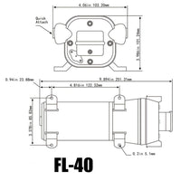 12V Water Pump FL-40 High Pressure 17/10LPM For Caravan Boat Camp Washdown Kings Warehouse 