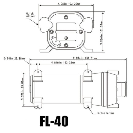 12V Water Pump FL-40 High Pressure 17/10LPM For Caravan Boat Camp Washdown Kings Warehouse 