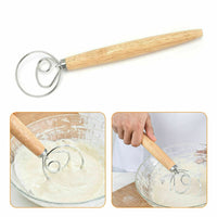 13 INCHES BAKING DOUGH STAINLESS STEEL LARGE WIRE WHISK MIXER BREAD COOKING TOOL Kings Warehouse 
