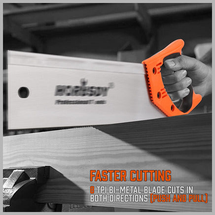 14" Back Saw Wood Hand Saw Woodworking Timber Plastic Cutting Ergonomic Handle Kings Warehouse 