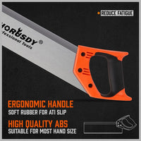 14" Back Saw Wood Hand Saw Woodworking Timber Plastic Cutting Ergonomic Handle Kings Warehouse 