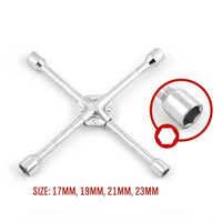 14" Wheel Brace Spanner 4-way Cross Wrench Car Tyre Nut 17 19 21 23mm Socket Kings Warehouse 