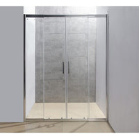 1400-1600mm Sliding Door Safety Glass Shower Screen Chrome By Della Francesca Kings Warehouse 