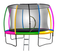 14ft Trampoline Free Ladder Spring Mat Net Safety Pad Cover Round Enclosure - Rainbow Kings Warehouse 