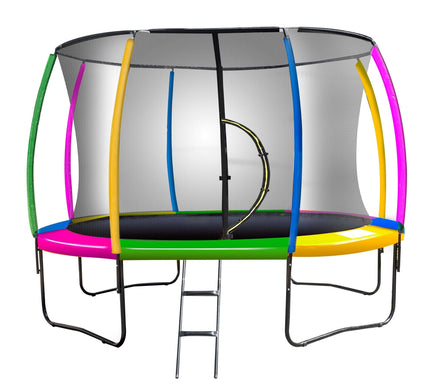 14ft Trampoline Free Ladder Spring Mat Net Safety Pad Cover Round Enclosure - Rainbow Kings Warehouse 