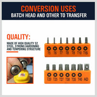 14Pc Torx Key Bit Set Tamper Proof Star Wrench Bits T5-T40 Socket Adapter S2 New Kings Warehouse 