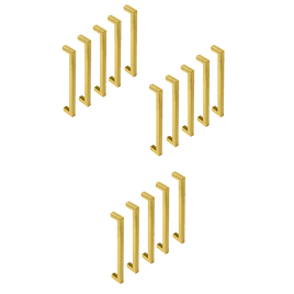 15 x Brushed Brass Drawer Pulls Kitchen Cabinet Handles - Gold Finish 192mm Kings Warehouse 