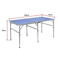 152cm Portable Tennis Table, Folding Ping Pong Table Game Set Kings Warehouse 