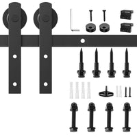1.5m Heavy Duty Sliding Barn Single Door Hardware Kit Damper Track Rail Roller System Kings Warehouse 