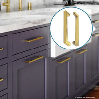 15x Brushed Brass Drawer Pulls Kitchen Cabinet Handles - Gold Finish 256mm Kings Warehouse 