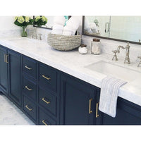 15x Brushed Brass Drawer Pulls Kitchen Cabinet Handles - Gold Finish 96mm Kings Warehouse 