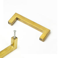 15x Brushed Brass Drawer Pulls Kitchen Cabinet Handles - Gold Finish 96mm Kings Warehouse 