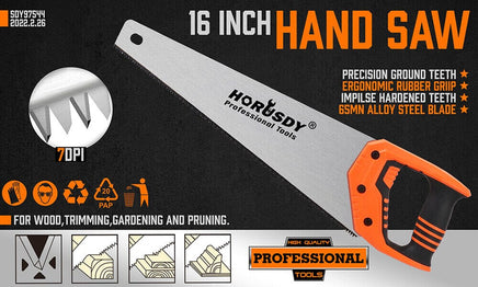 16" Hand Saw Sharp Cut Wood Plastic Cutting Heavy Duty Crosscut Saw 505mm Long Kings Warehouse 