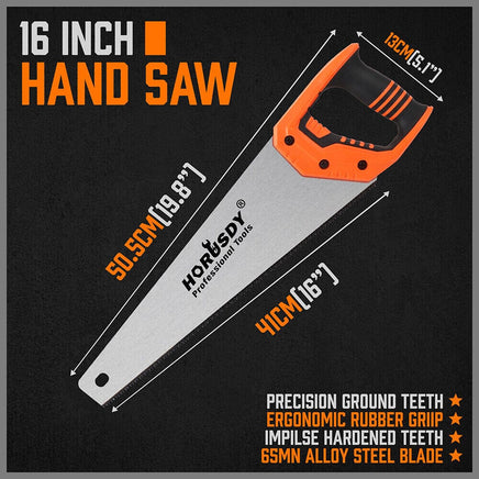 16" Hand Saw Sharp Cut Wood Plastic Cutting Heavy Duty Crosscut Saw 505mm Long Kings Warehouse 