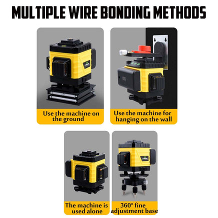 16 Line Laser Level 4D Green Light Auto Self Leveling 360 degree Rotary Cross Kings Warehouse 