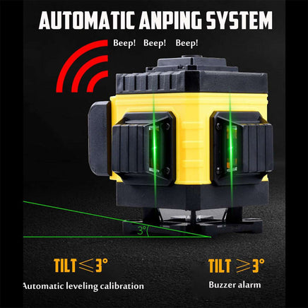 16 Line Laser Level 4D Green Light Auto Self Leveling 360 degree Rotary Cross Kings Warehouse 