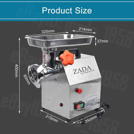 1.63HP Commercial Meat Mincer- Electric Grinder & Sausage Maker Filler 1200W KingsWarehouse 